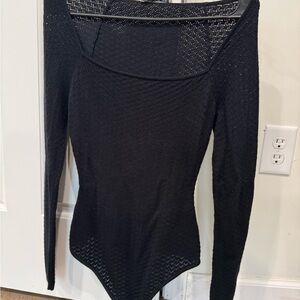 Abercrombie Black Long Sleeve Women's thing bodysuit